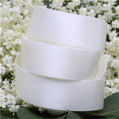 15mm Satin Ribbon - Bridal White